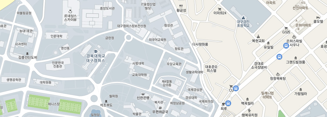 경북대학교 대구캠퍼스 지도